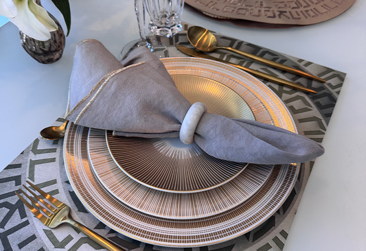 Our new Apeloig Collection x Papeles Petunia Paper Placemats Collab!