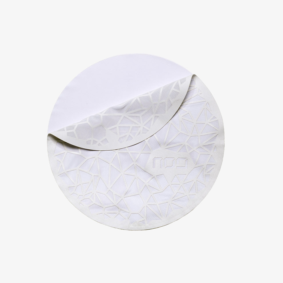 Geometric Matzah Cover Silver