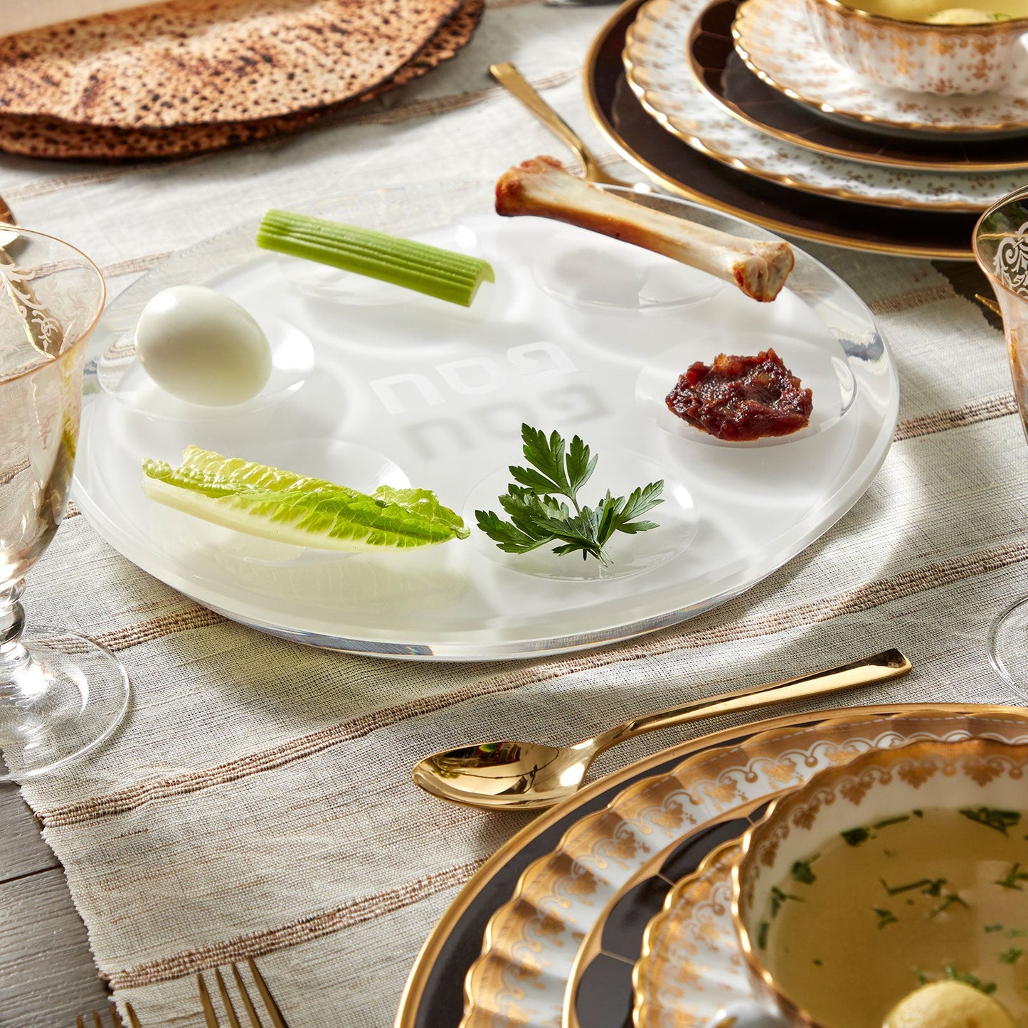 Passover Plate White