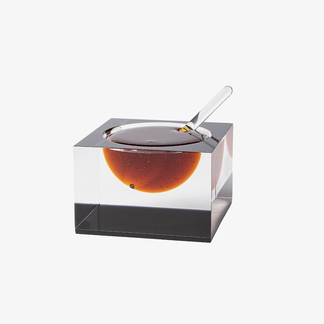 Acrylic Honey & Salt Dish Black