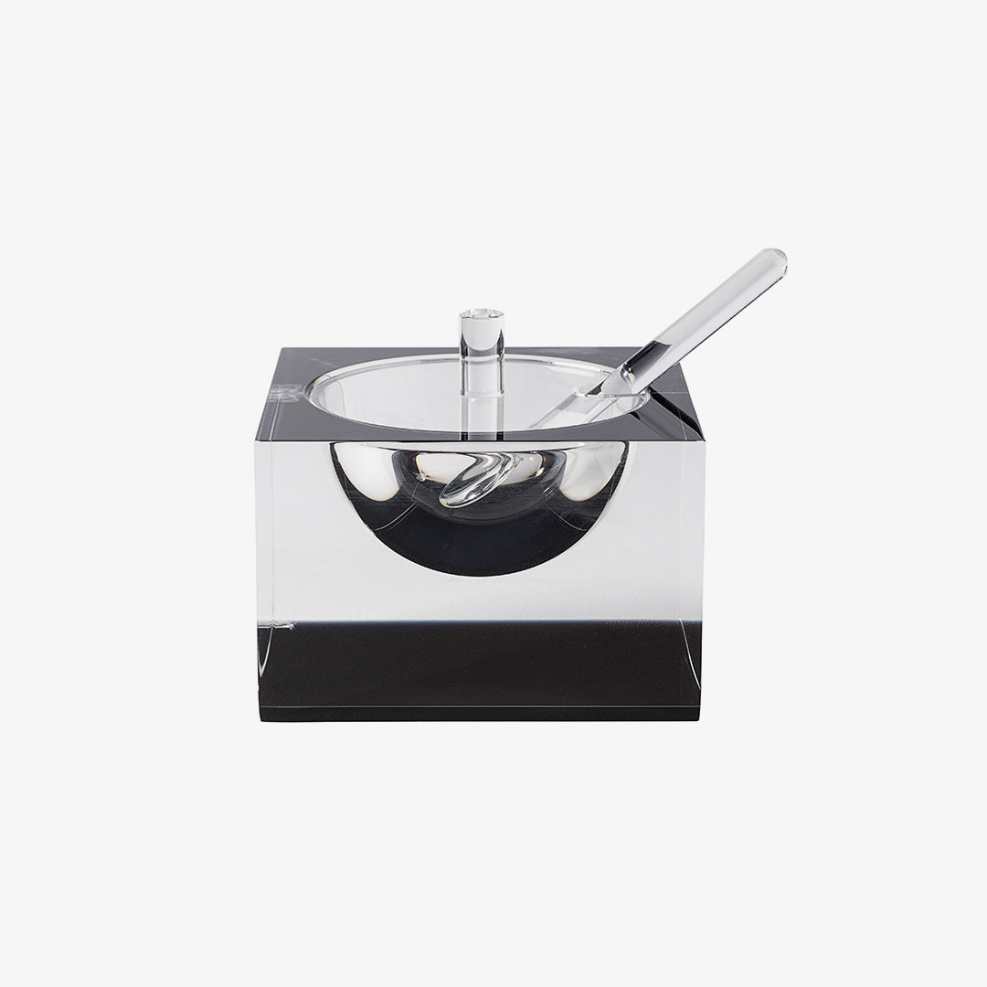 Acrylic Honey & Salt Dish Black