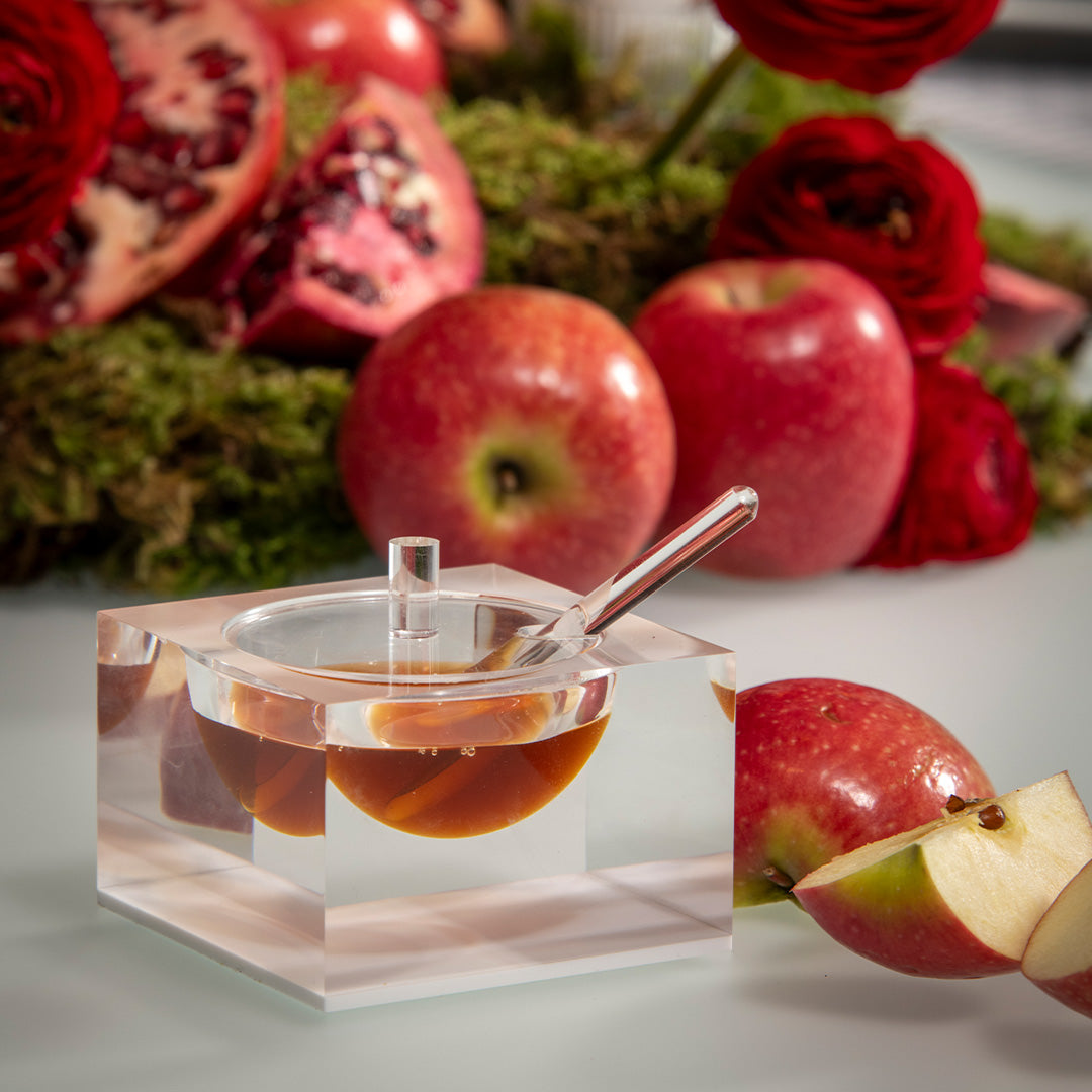 Acrylic Honey & Salt Dish White