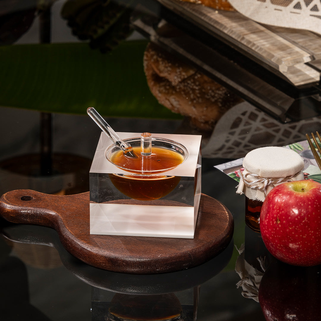 Acrylic Honey & Salt Dish White