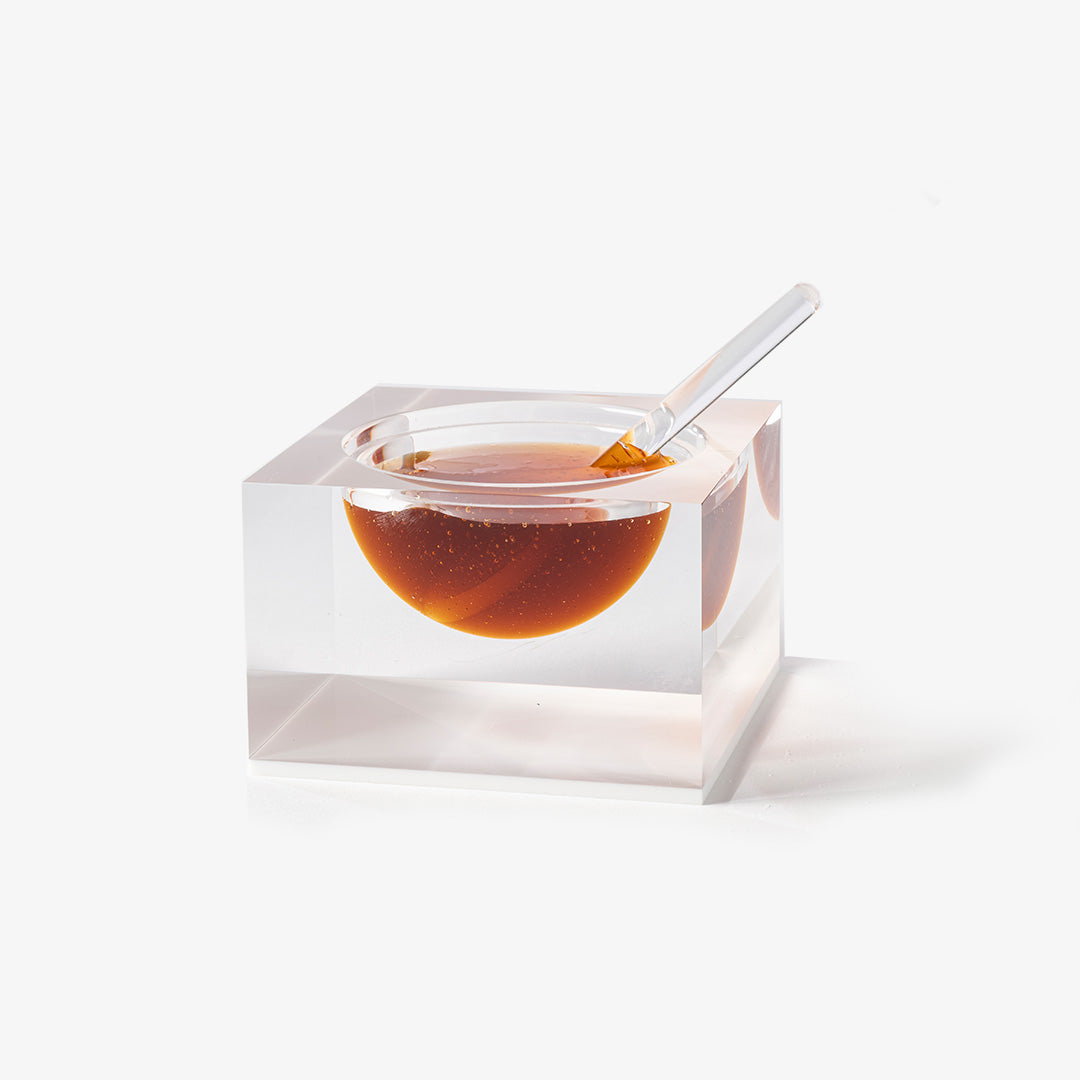 Acrylic Honey & Salt Dish White