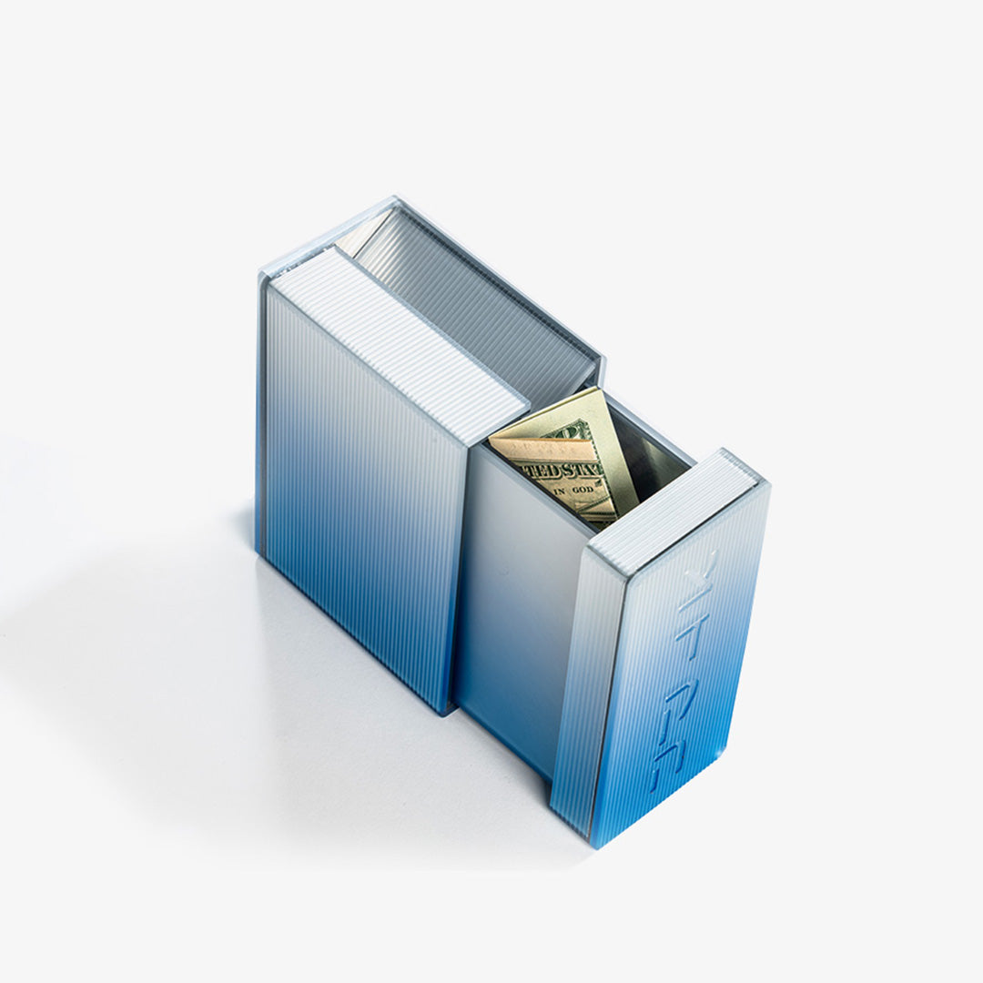 Tzedakah Box Blue Ombre