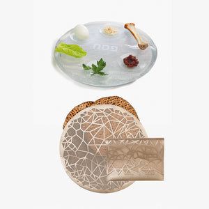 Passover Bundle: Silver Plate / Geometric Champagne