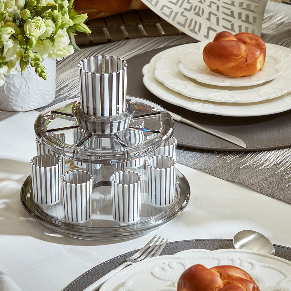 product-1-1 Kiddush Wine Fountain Set Smoke & White – Apeloig Collection
